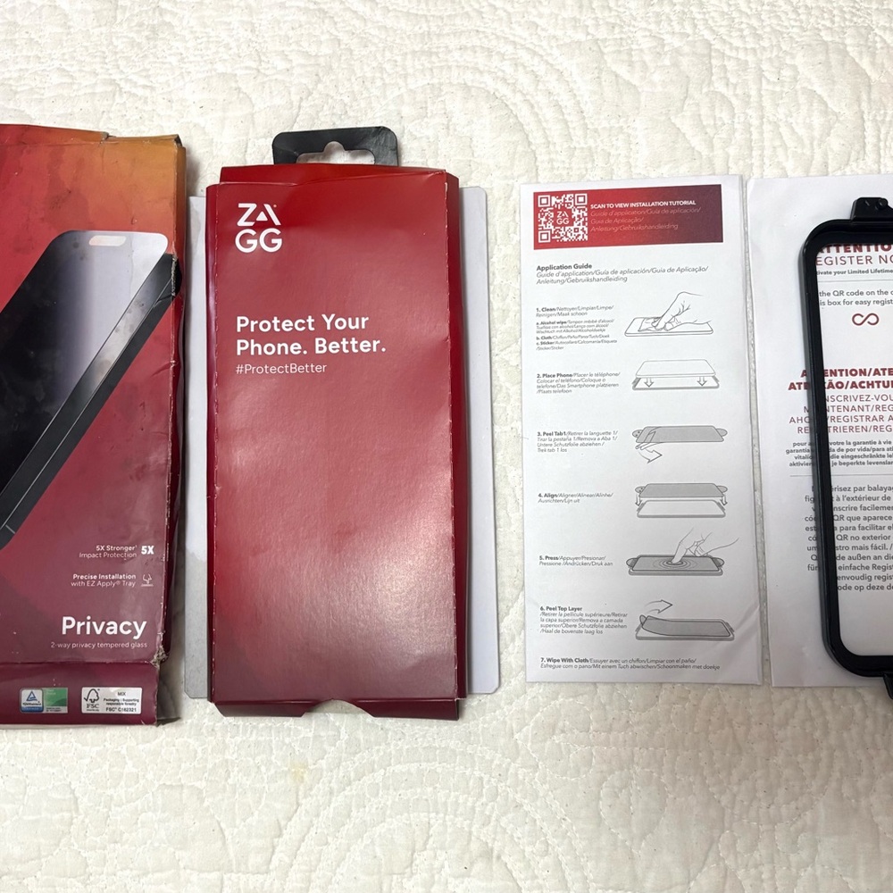 ZAGG Glass Elite Privacy iPhone 15 Pro Max Screen Protector